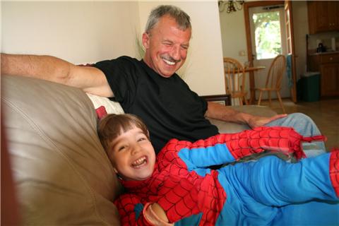 Pete and Spiderman
Oct. 2006