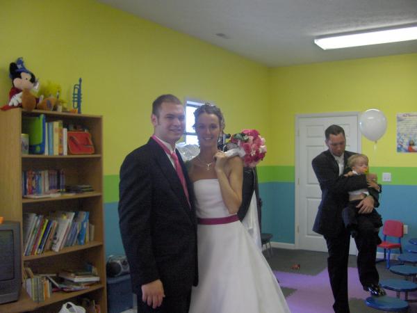 Picture of my oldest daughter the bride Emily and my middle child
Dustin he was a groomsmen