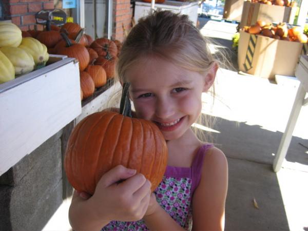 picking her pumpkin 2007 :)